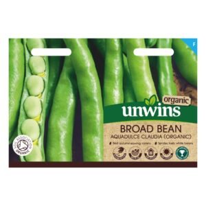 Unwins Vegetable Organic Broad Bean Superaquadulce - 40 Seeds