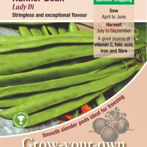 Kings Seeds Runner Bean Lady Di 45 Seeds
