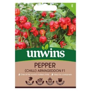 Unwins Vegetable Chilli Pepper Armageddon F1 Hybrid - 4 Seeds